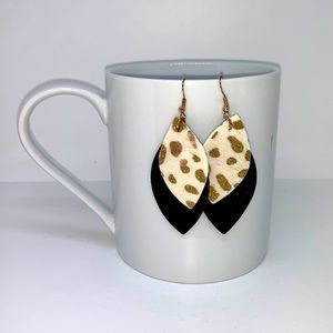 Handmade faux leather earrings NEW